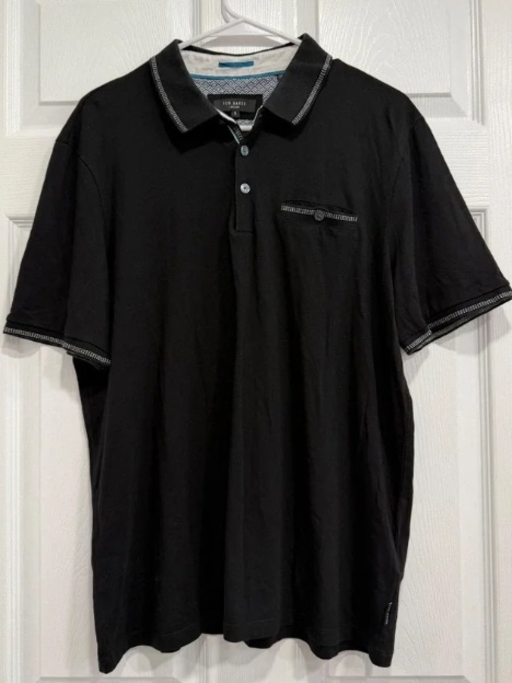 Ted Baker Black Polo with Contrast Trim